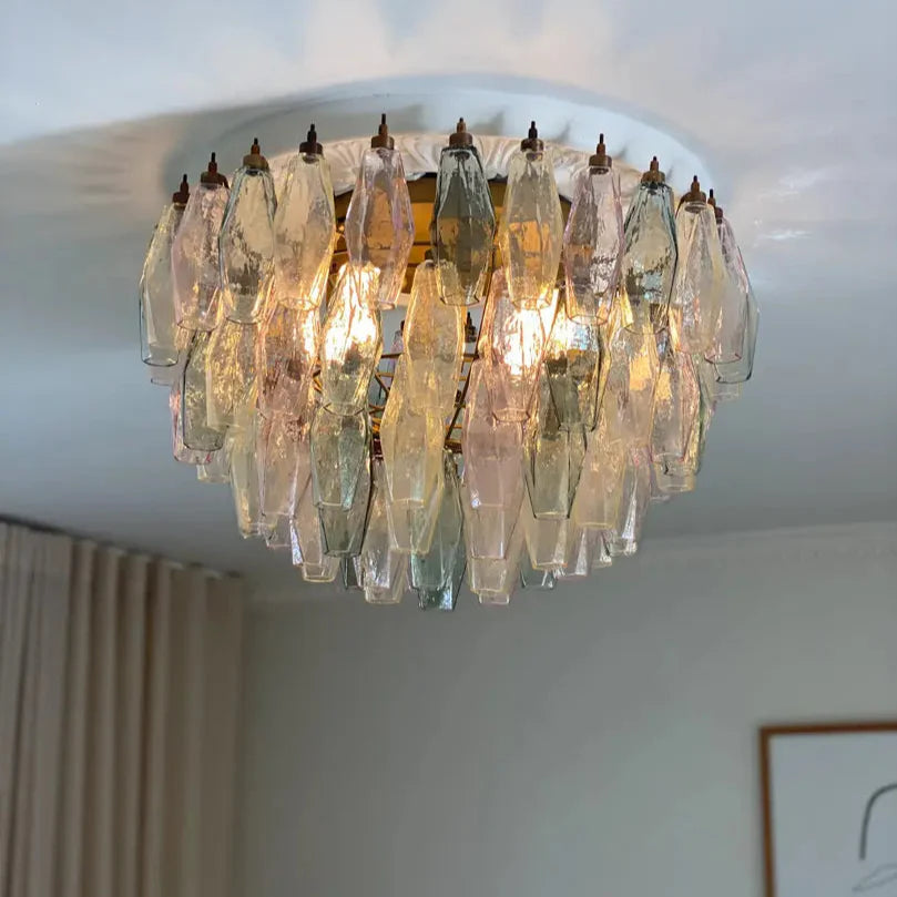 Murano Chandelier – Poliedri – 84 glasses – Multi