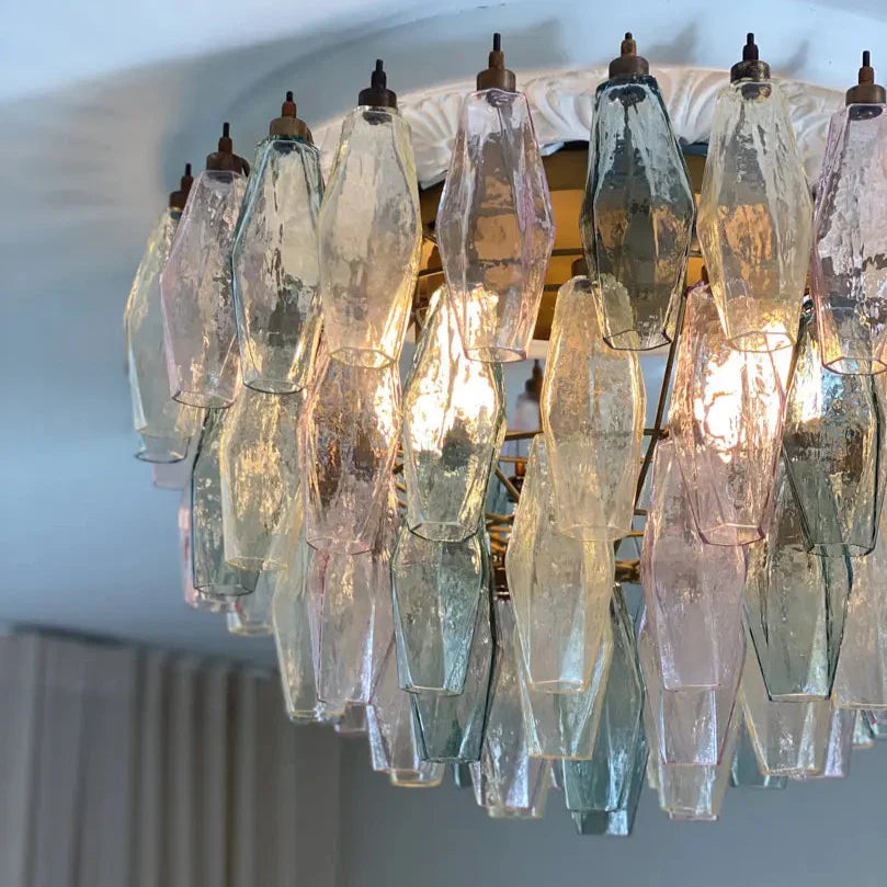 Murano Chandelier – Poliedri – 84 glasses – Multi