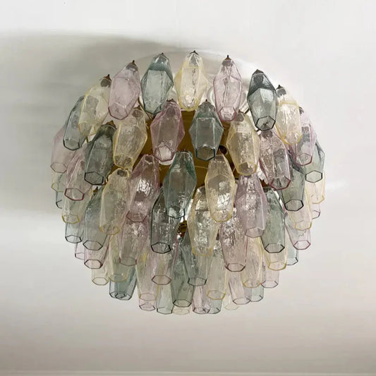 Murano Chandelier – Poliedri – 84 glasses – Multi