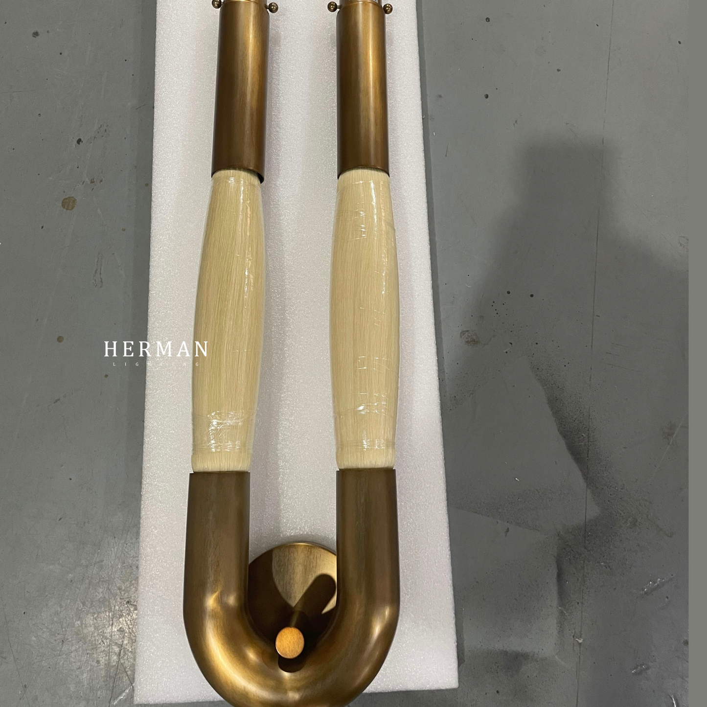 Double Head Antonia Horsehair Sconce