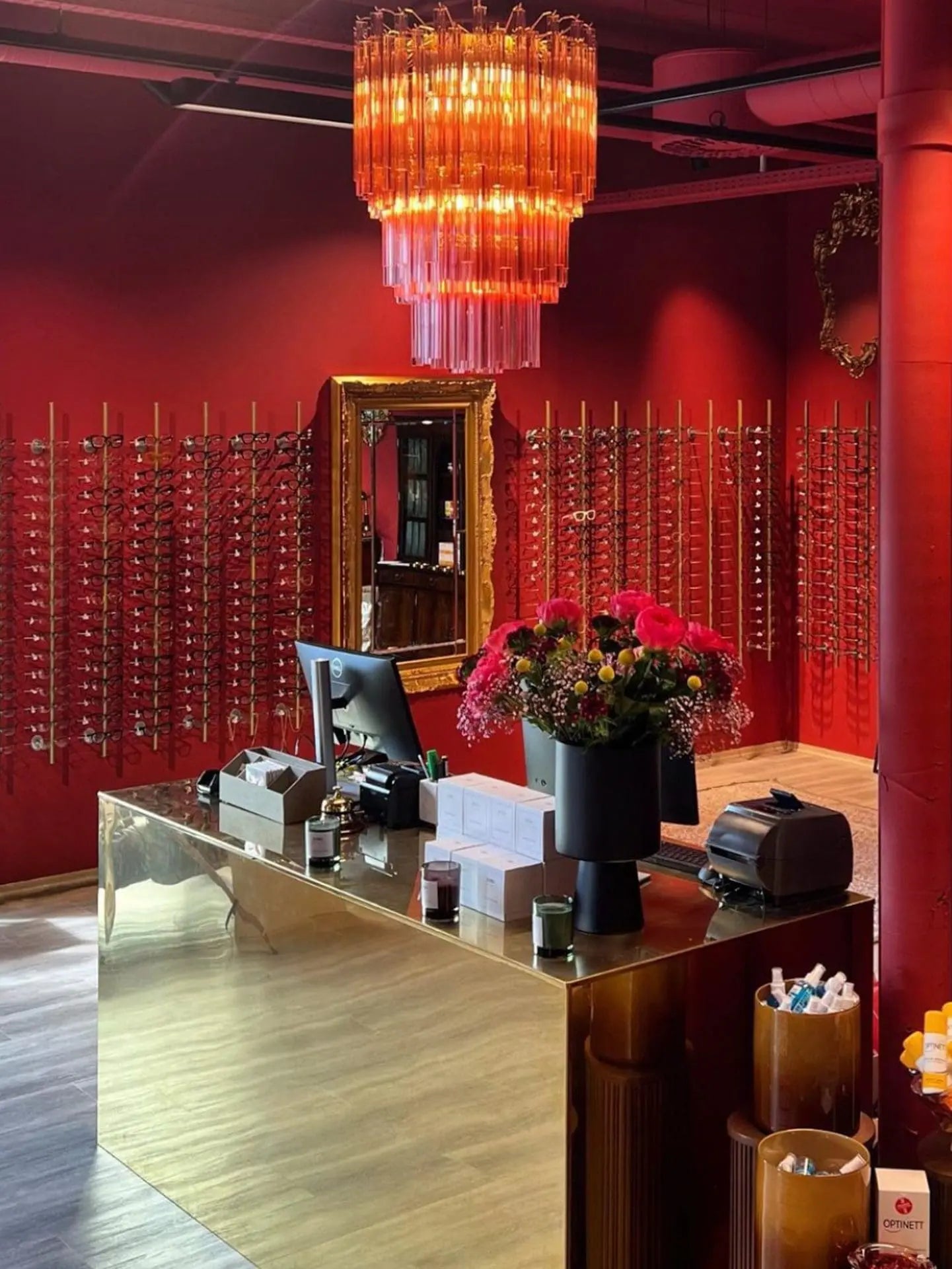 Murano Chandelier – 184 prisms – Pink