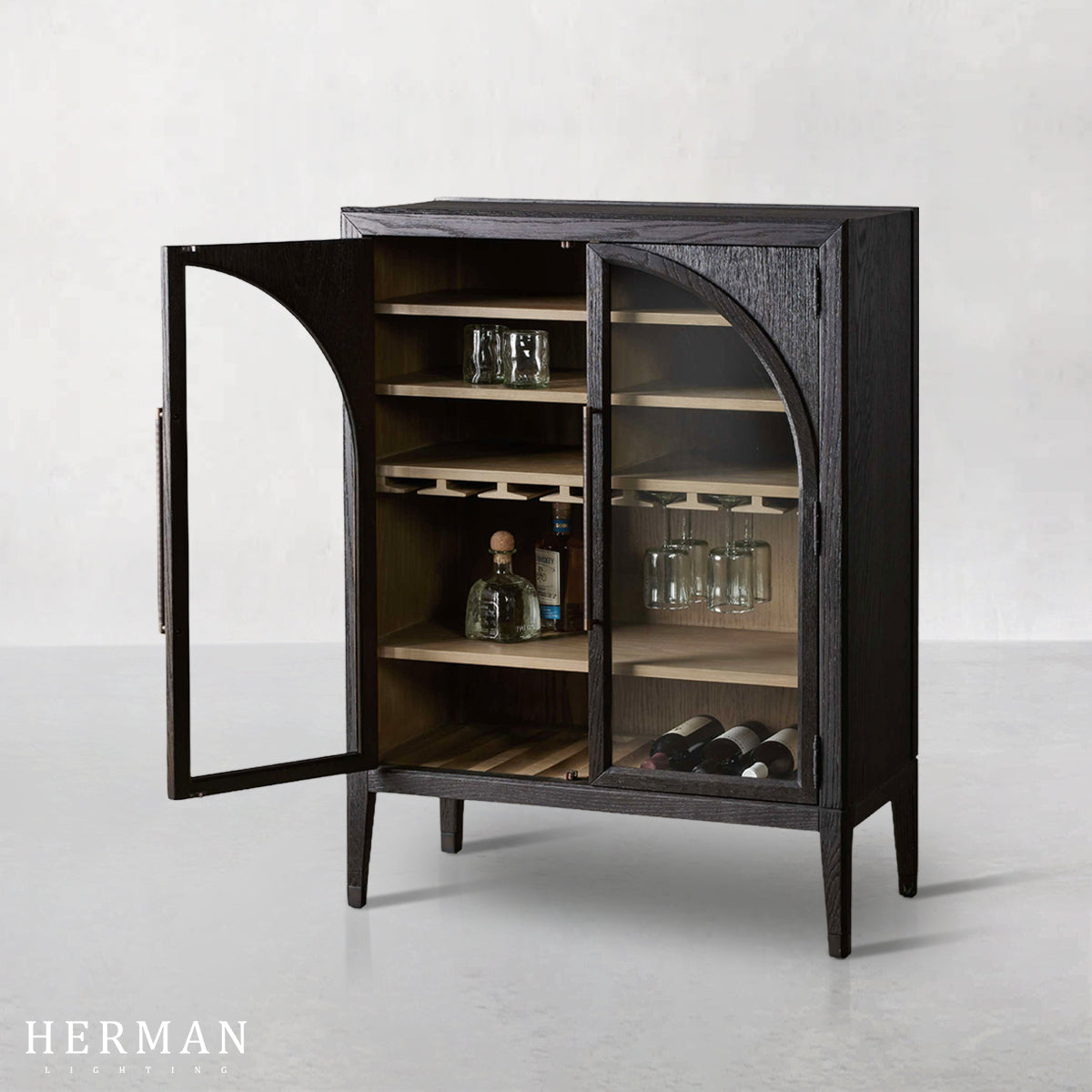 Hattie Low Bar Cabinet in Oak 36"W