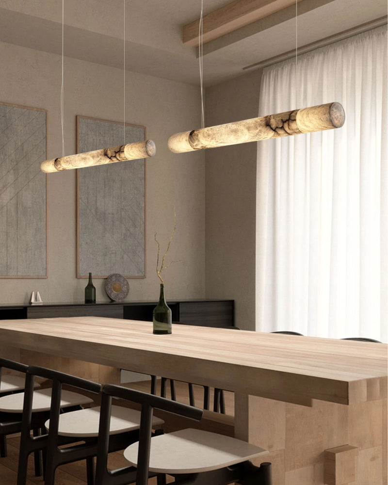 Minimalist Long Cord Ceiling Pendant Alabaster Lighting | 120/150cm Length