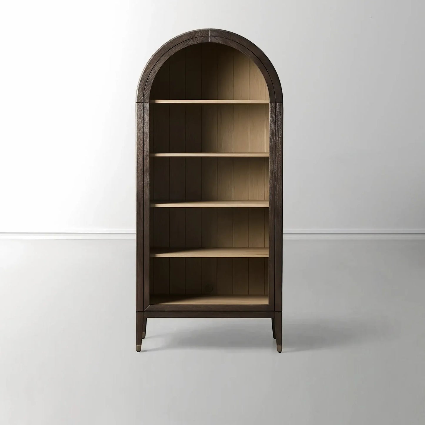 Hattie Open Bookcase in Oak 36"W 46"W