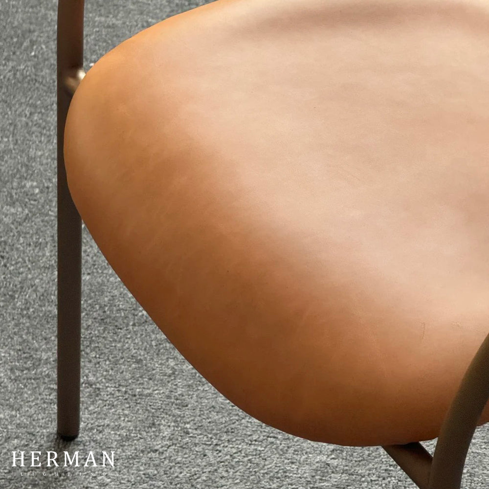 Antique Designer Metal Lounge Chair