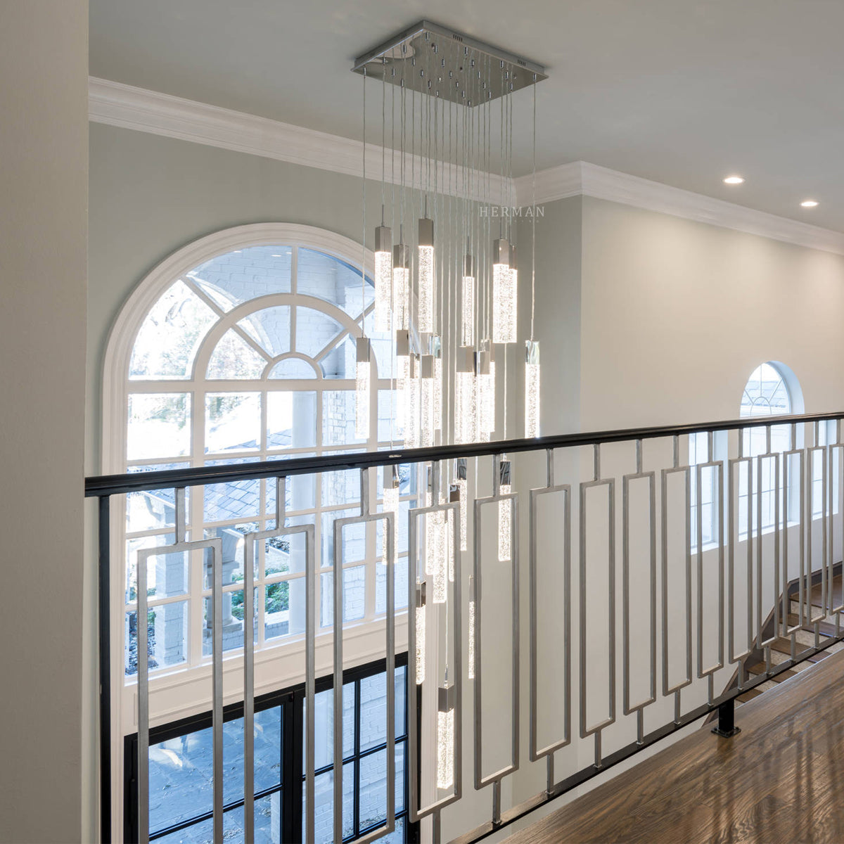 Sparkling Night Chandelier Vertical // XL  25  Light