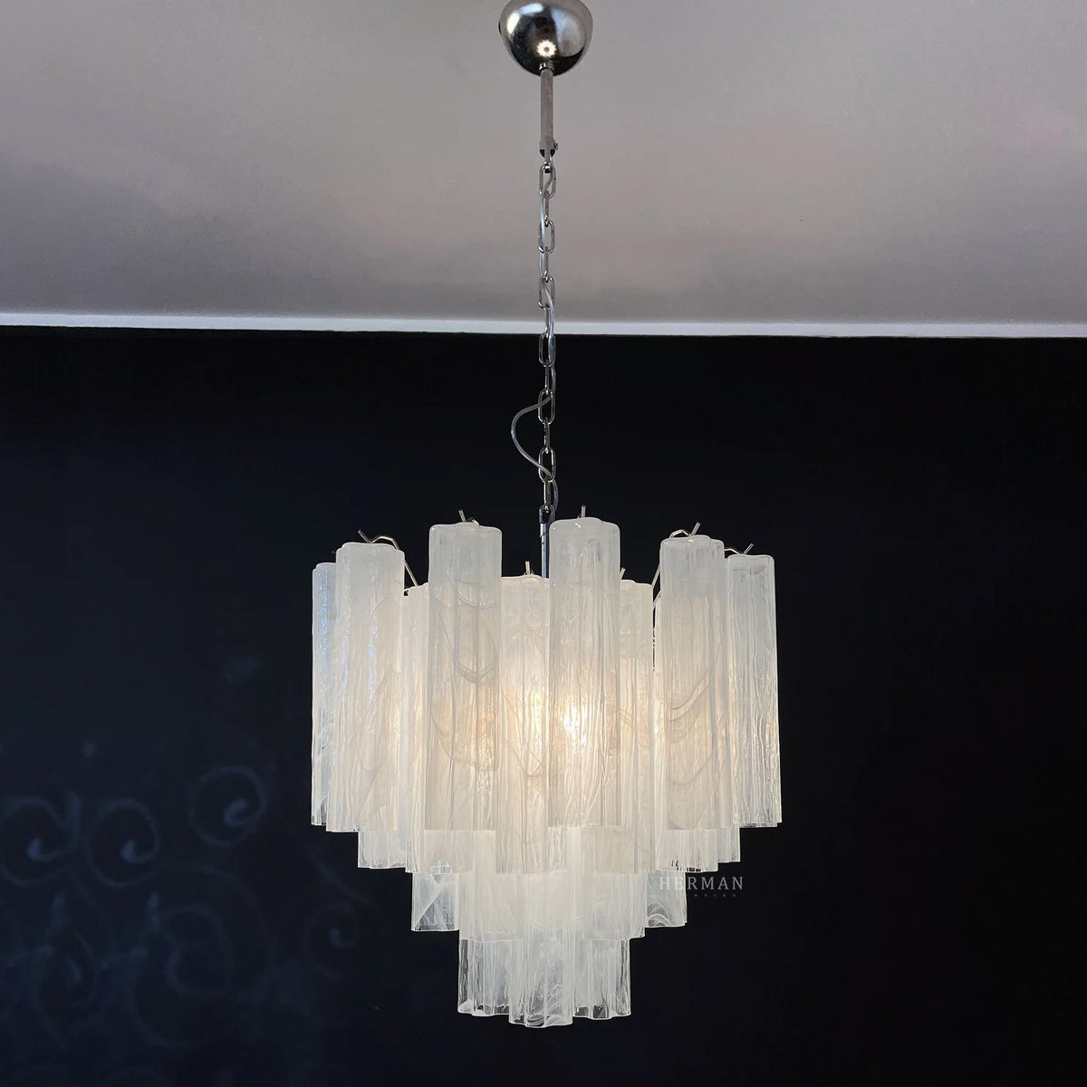 Murano Chandelier – 36 tubes – Alabaster white