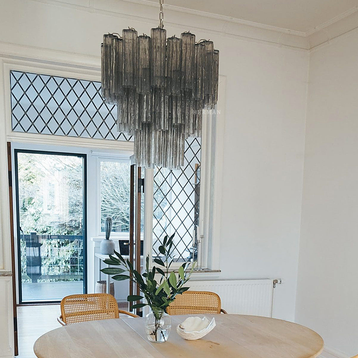 Murano Chandelier – 48 tubes – Smoked