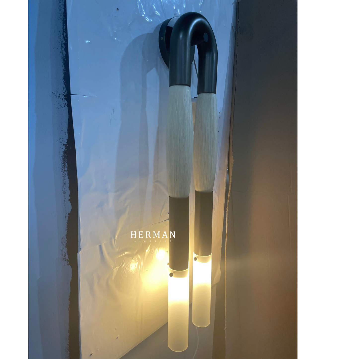 Double Head Antonia Horsehair Sconce