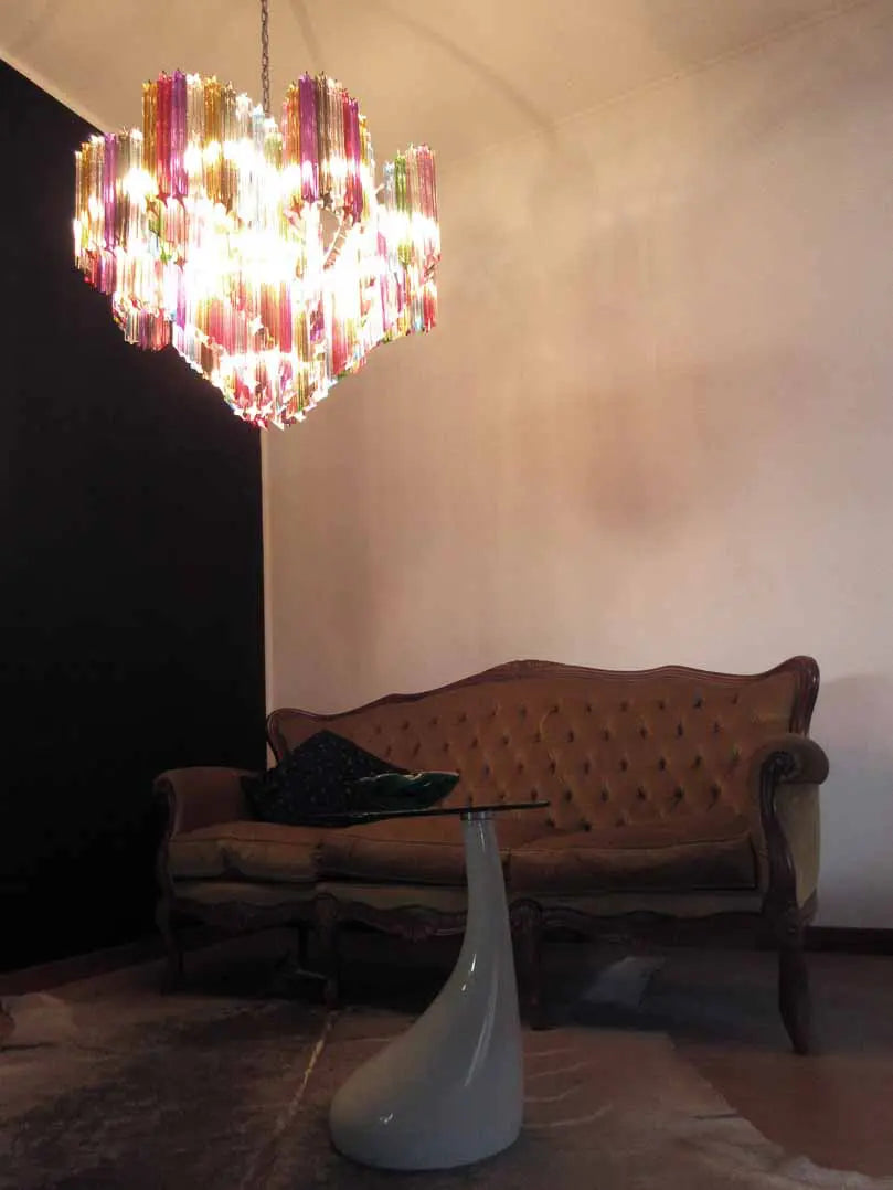 Murano Chandelier – 200 prisms – Multicolored