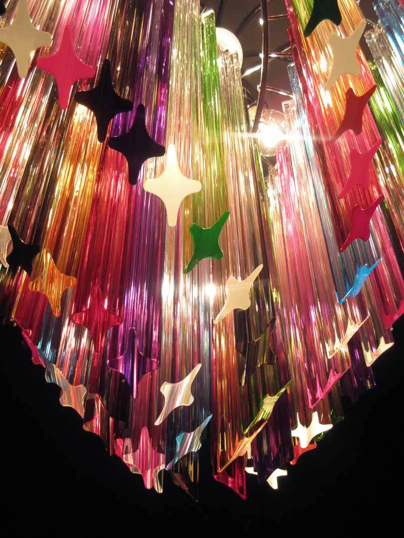 Murano Chandelier – 200 prisms – Multicolored