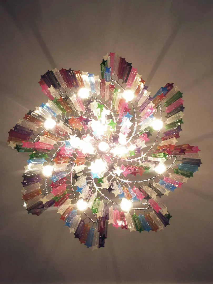 Murano Chandelier – 200 prisms – Multicolored