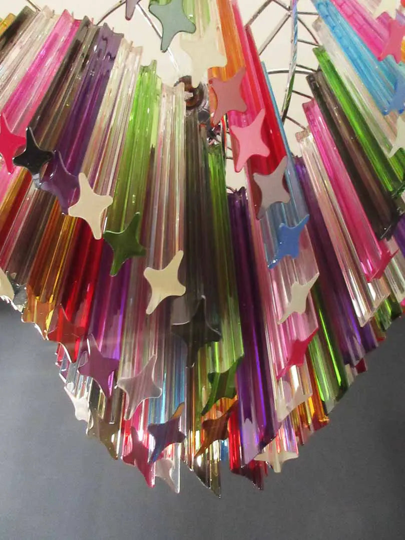 Murano Chandelier – 200 prisms – Multicolored