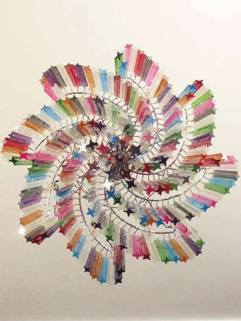Murano Chandelier – 200 prisms – Multicolored