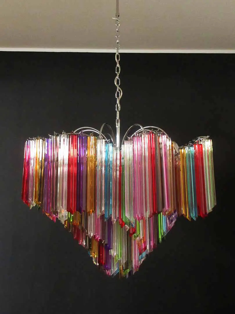 Murano Chandelier – 200 prisms – Multicolored