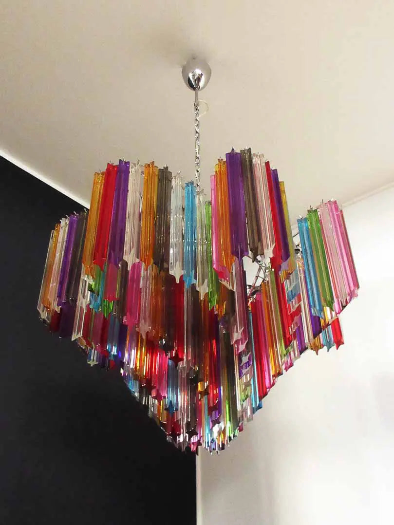 Murano Chandelier – 200 prisms – Multicolored