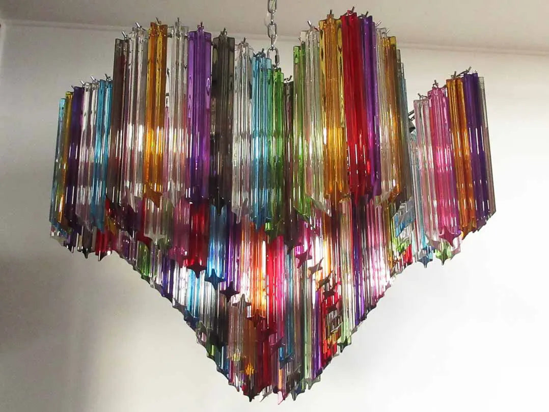 Murano Chandelier – 200 prisms – Multicolored