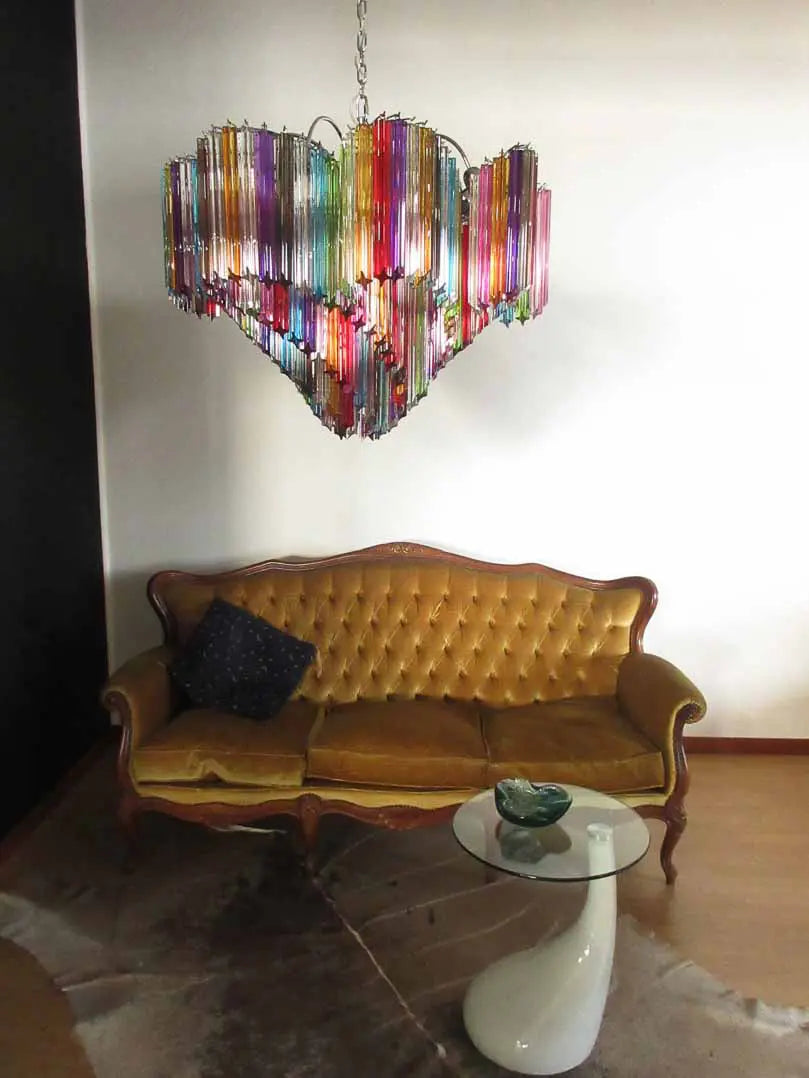 Murano Chandelier – 200 prisms – Multicolored