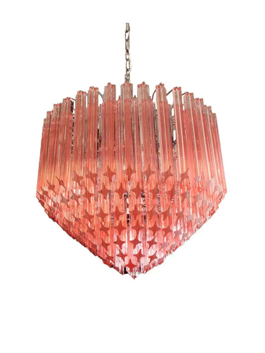 Murano Chandelier – 163 prisms – Pink