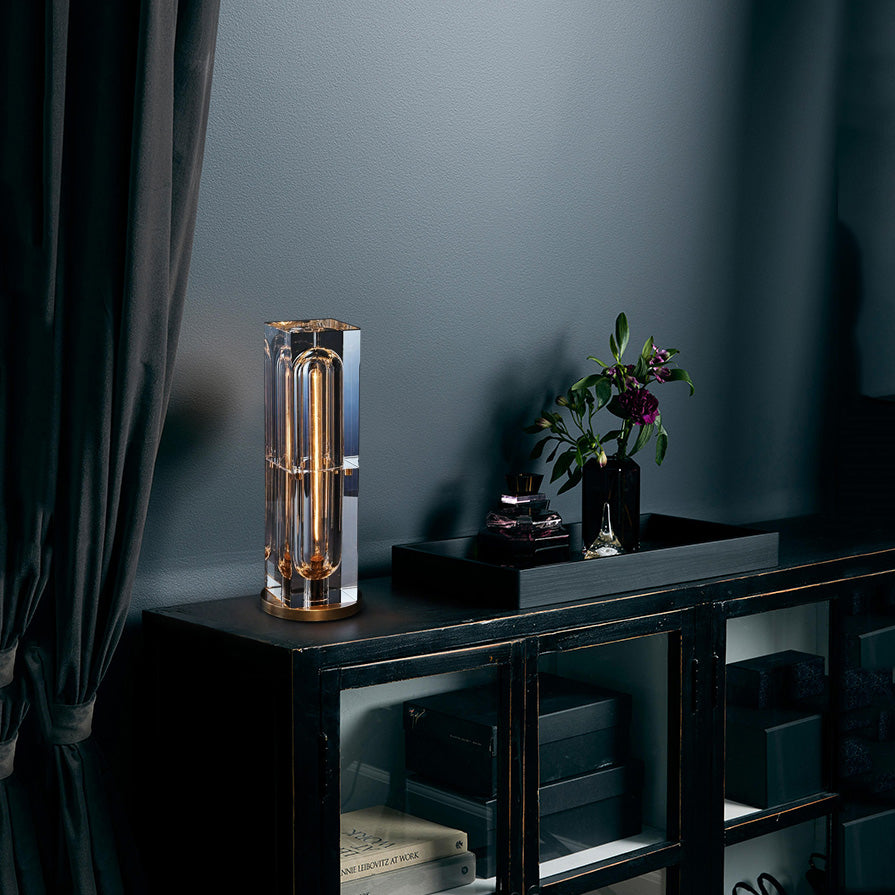 Rectangular Crystal Table Lamp