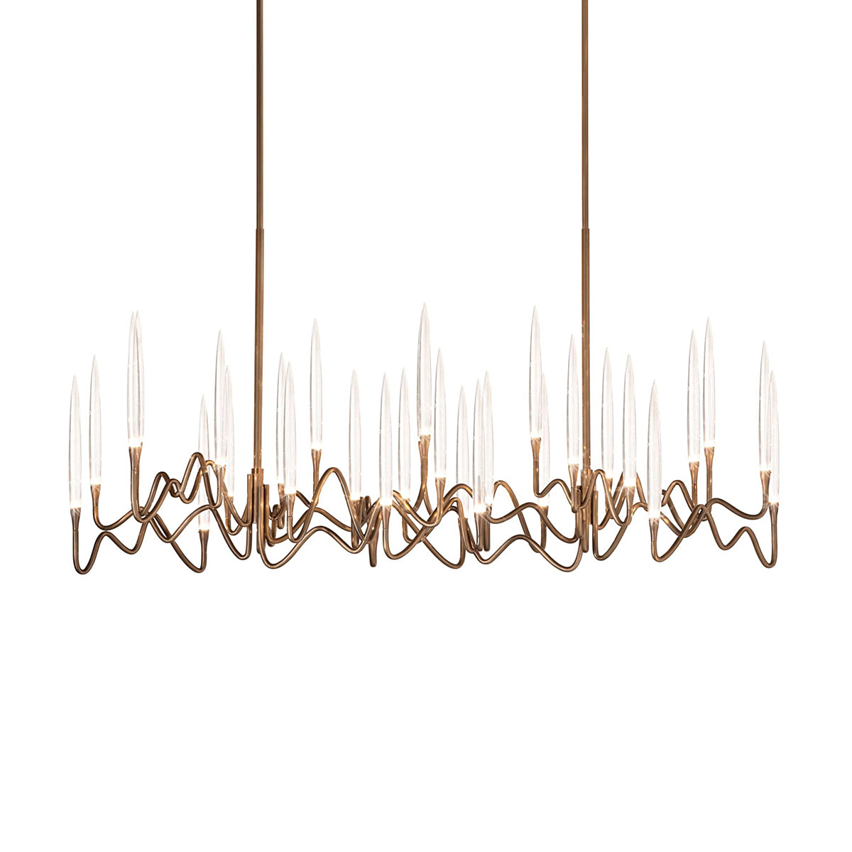 Pezzo Crystal Long Chandelier L78'' 59''  40''