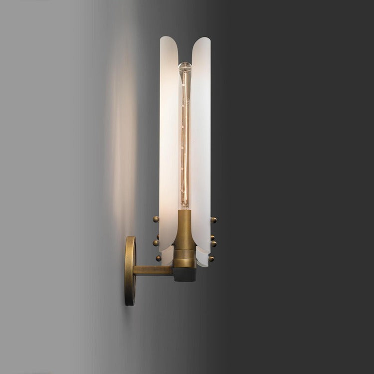 Ale White Shade 2-Head Wall Sconce 16"H