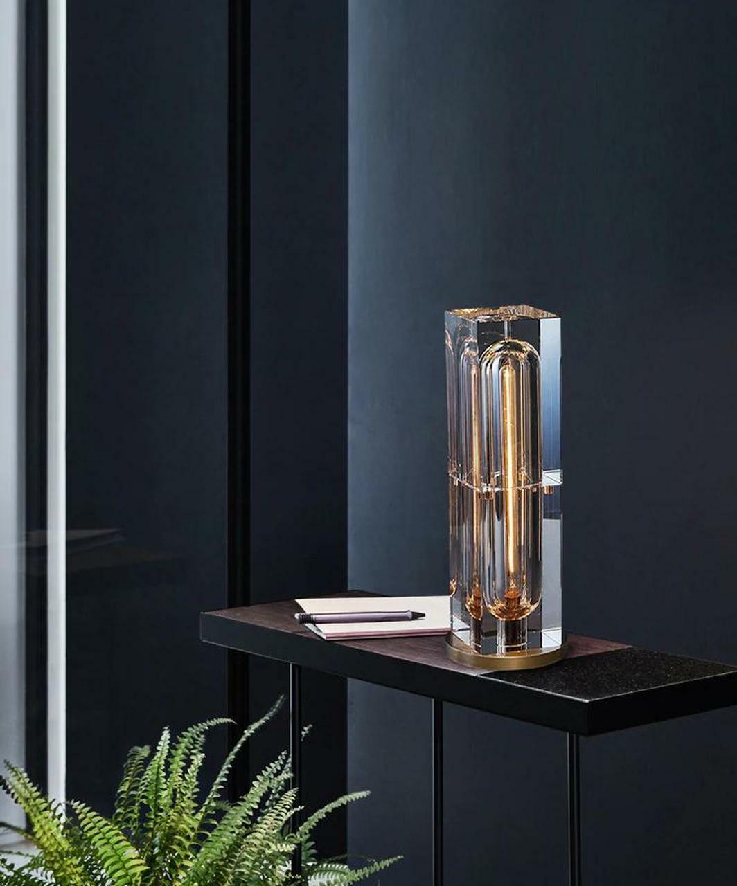 Rectangular Crystal Table Lamp