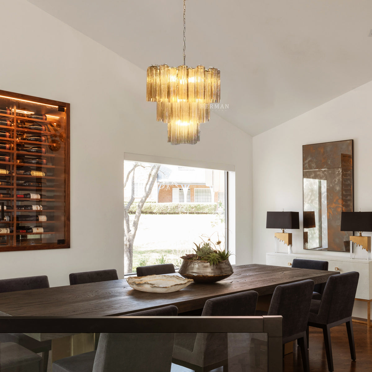 Murano Chandelier – 48 tubes – Smoked