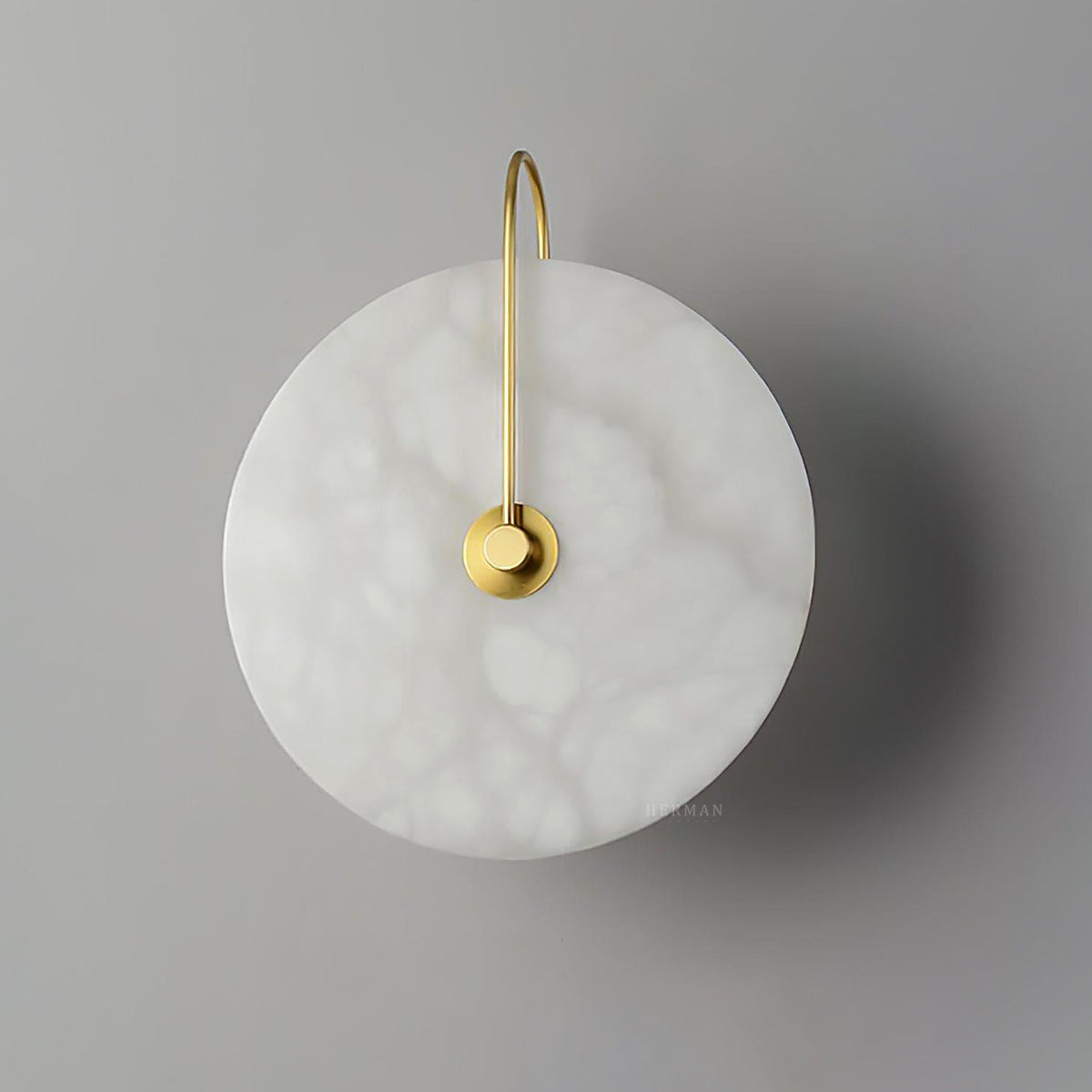 Alabaster Round Sconce 10"