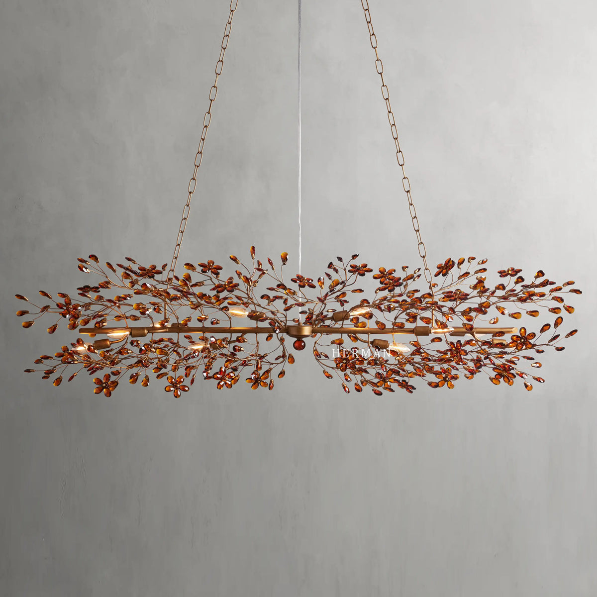 Fiore Colored Linear Chandelier 51" 68"
