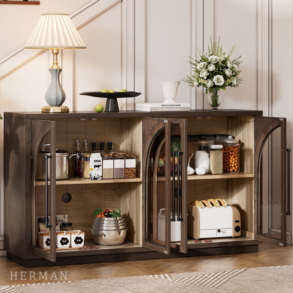 Hattie Sideboard in Oak 70"W 90"W
