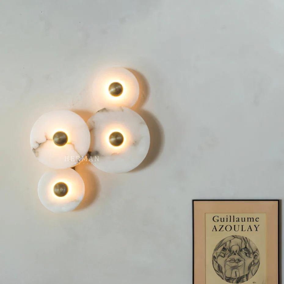 Median Alabaster Flush mount - 4 Surface