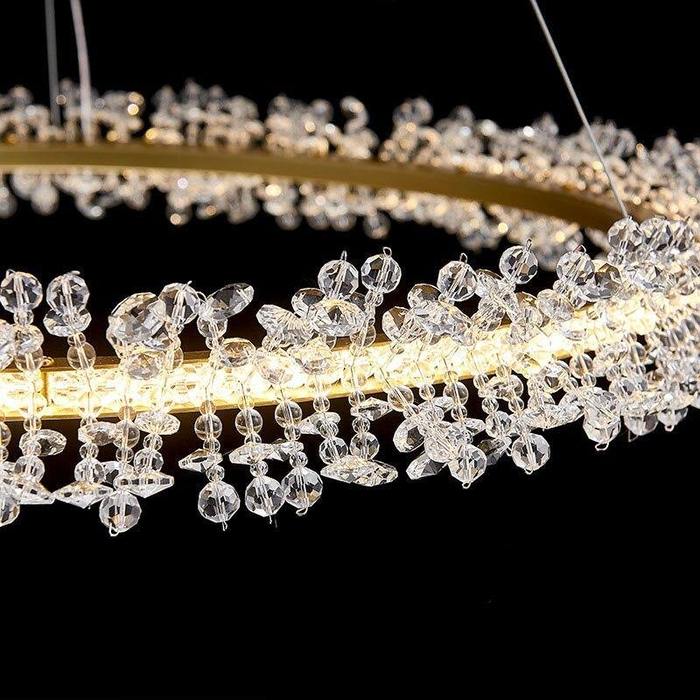 Doris 3-Ring Crystal Chandelier