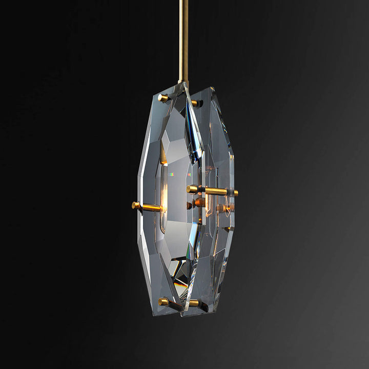 Caro Multi-faceted Crystal Pendant Light
