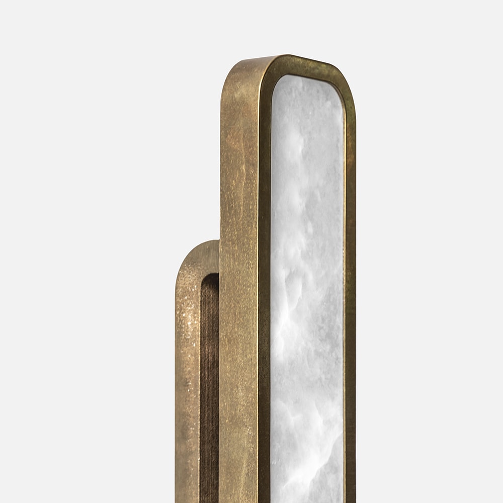 Hublot alabaster wall sconce