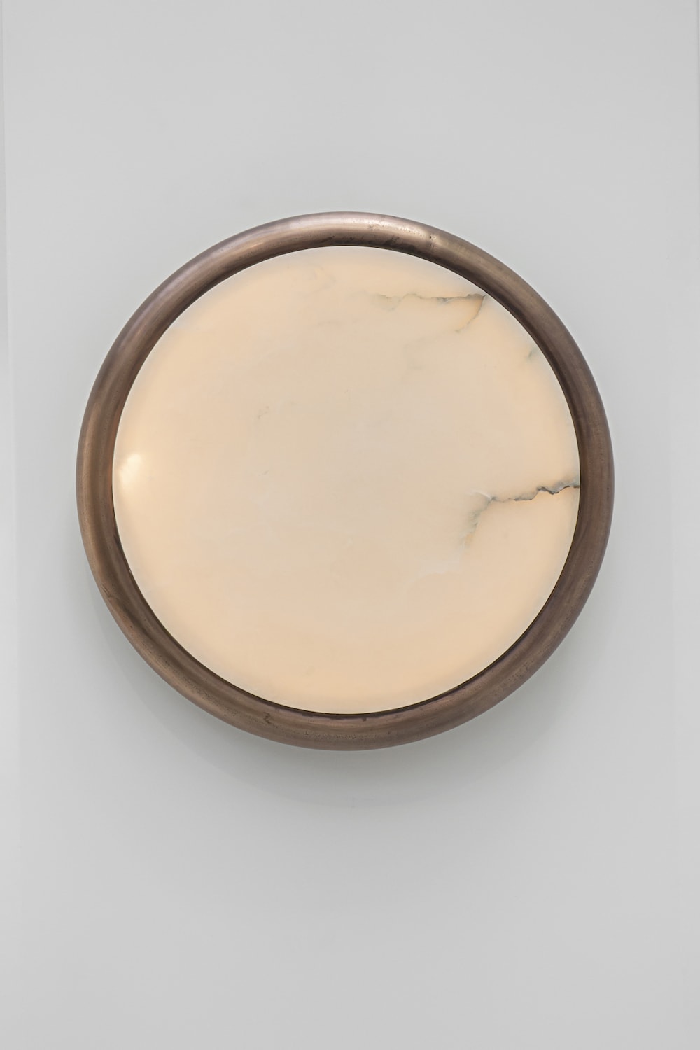 Moon alabaster wall sconce