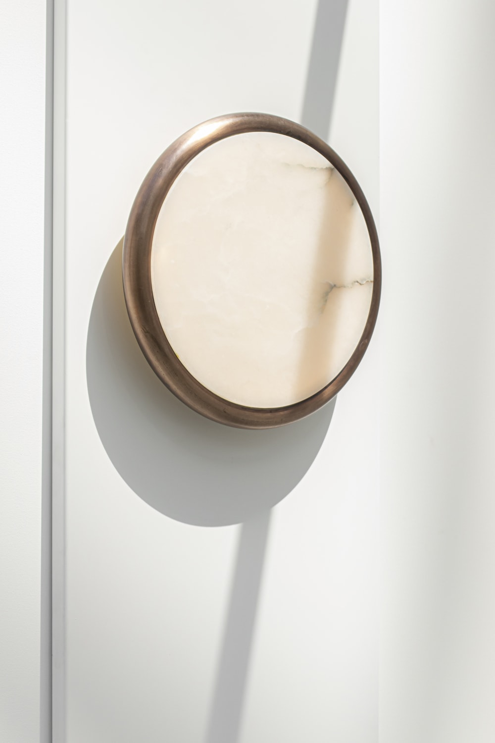 Moon alabaster wall sconce