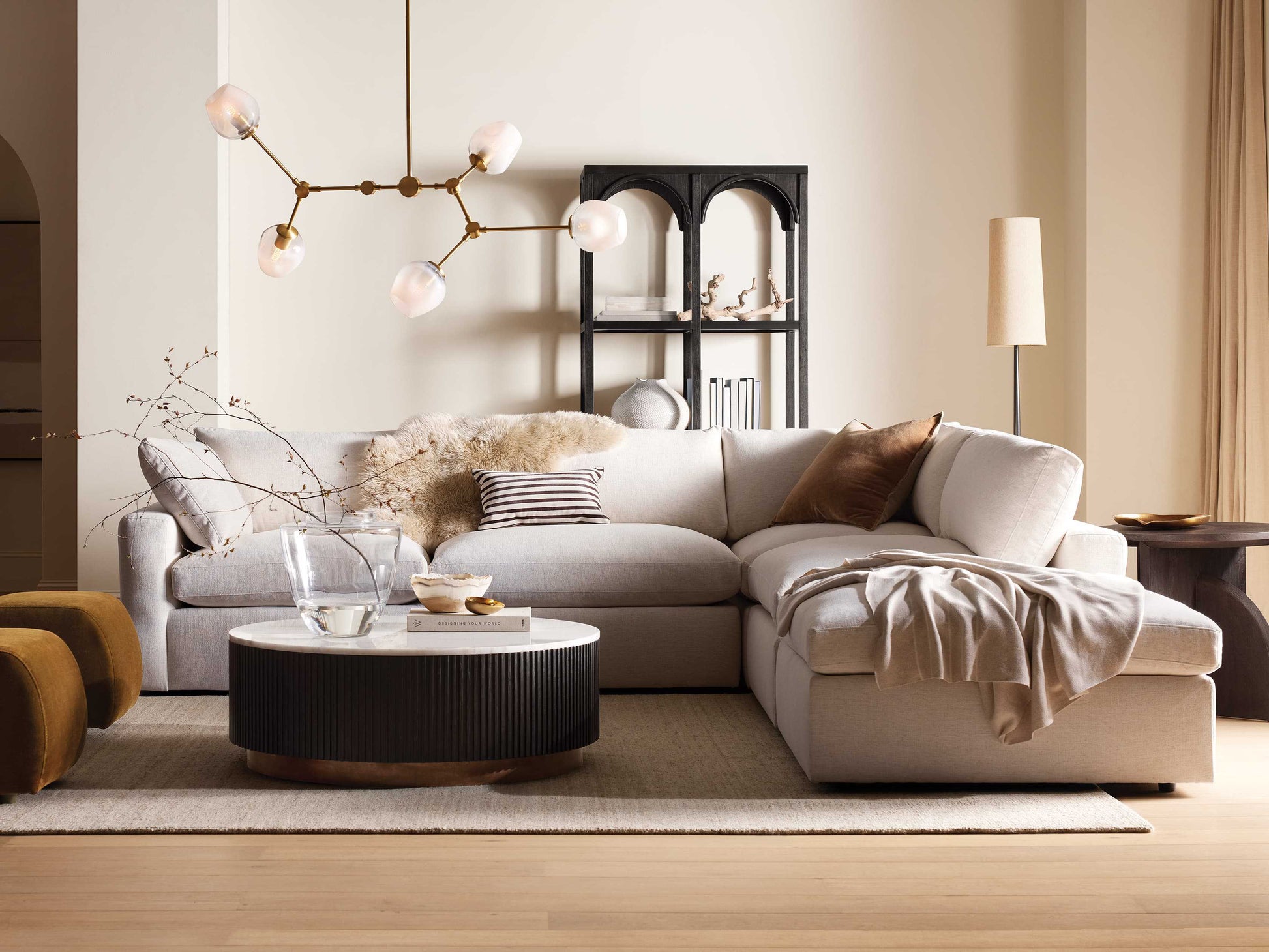 Noella Brass Chandelier 52''