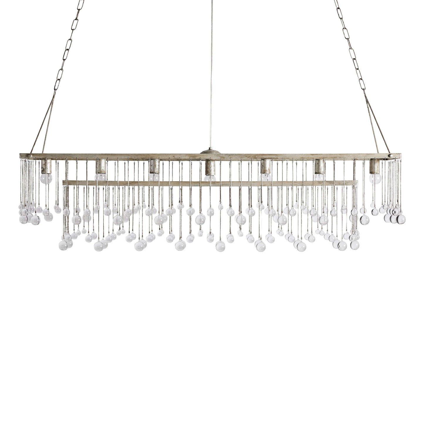 Aubrey Crystal Ball  Rectangular Chandelier 47'' 60''