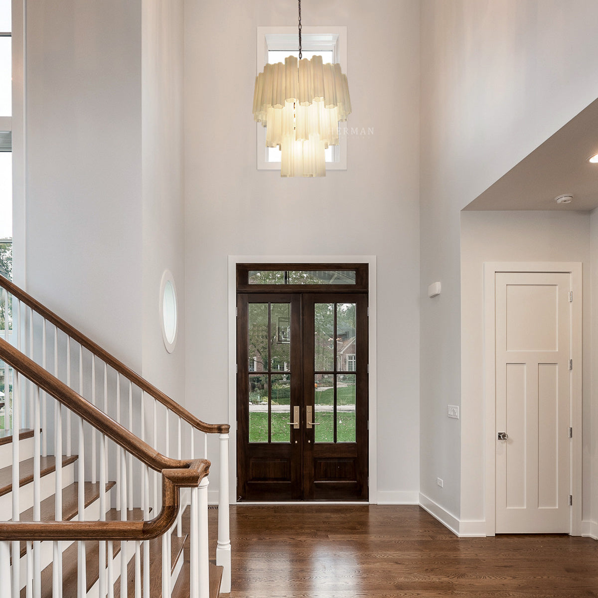 Murano Chandelier – 48 tubes – matte white