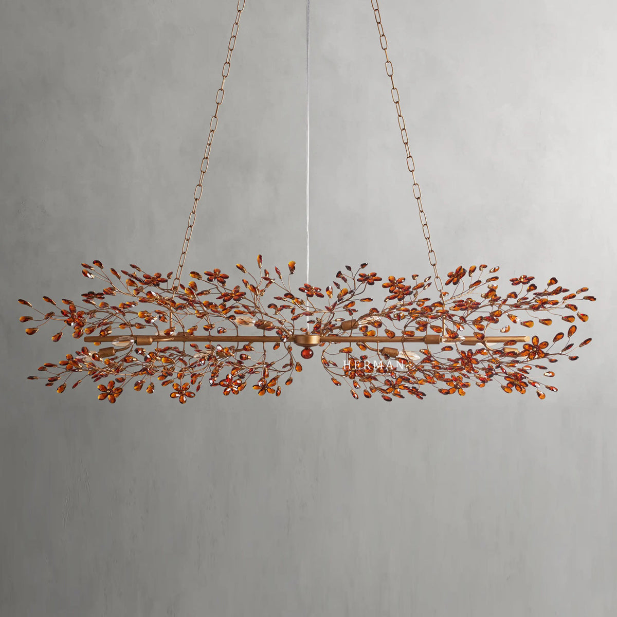 Fiore Colored Linear Chandelier 51" 68"