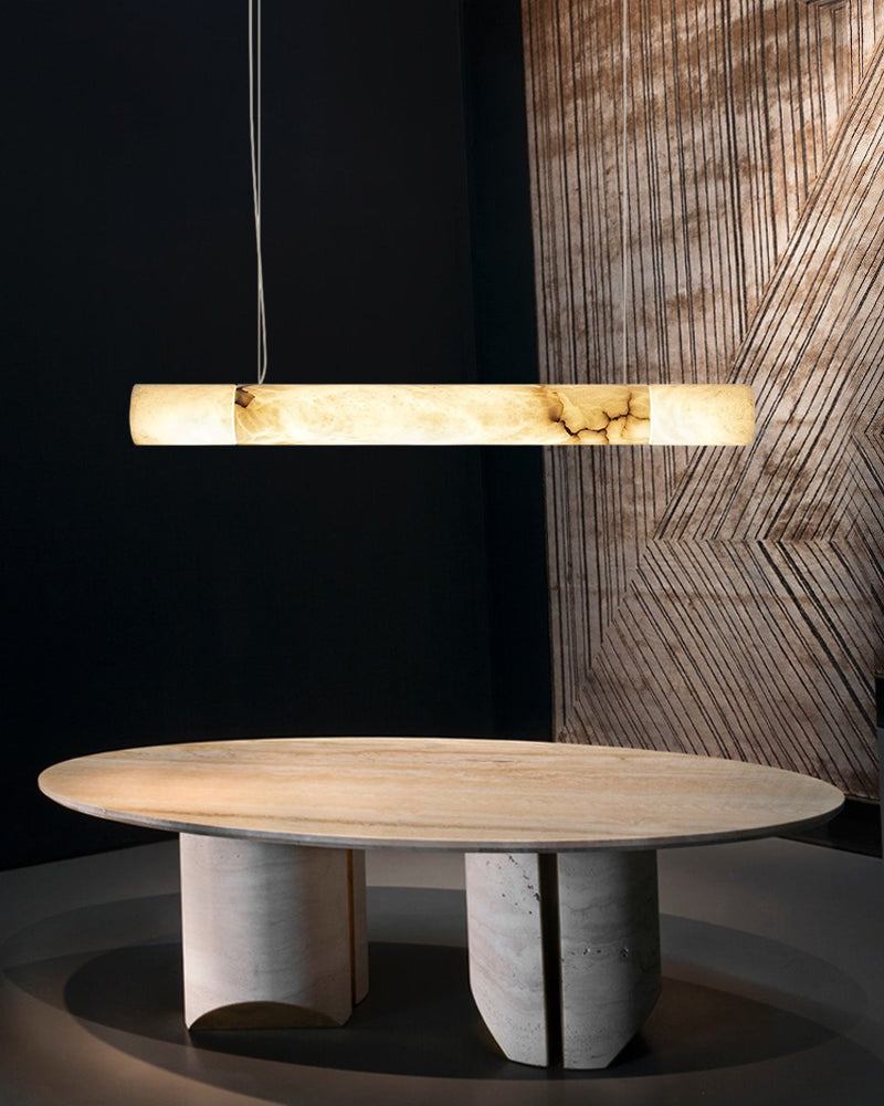Minimalist Long Cord Ceiling Pendant Alabaster Lighting | 120/150cm Length