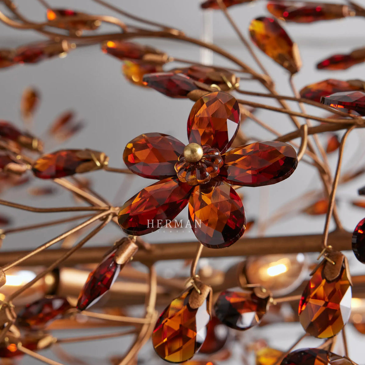 Fiore Colored Oval Chandelier 62" 74"