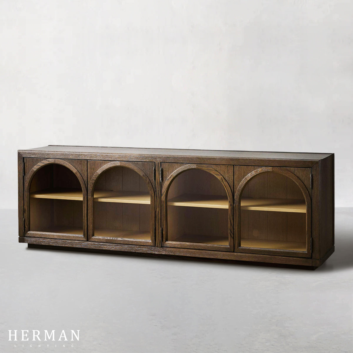 Hattie Media Console in Oak 80"W