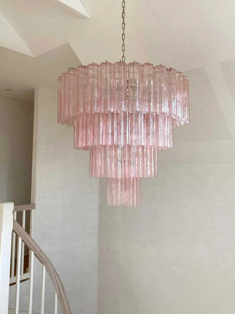Murano Chandelier – 78 tubes – Pink
