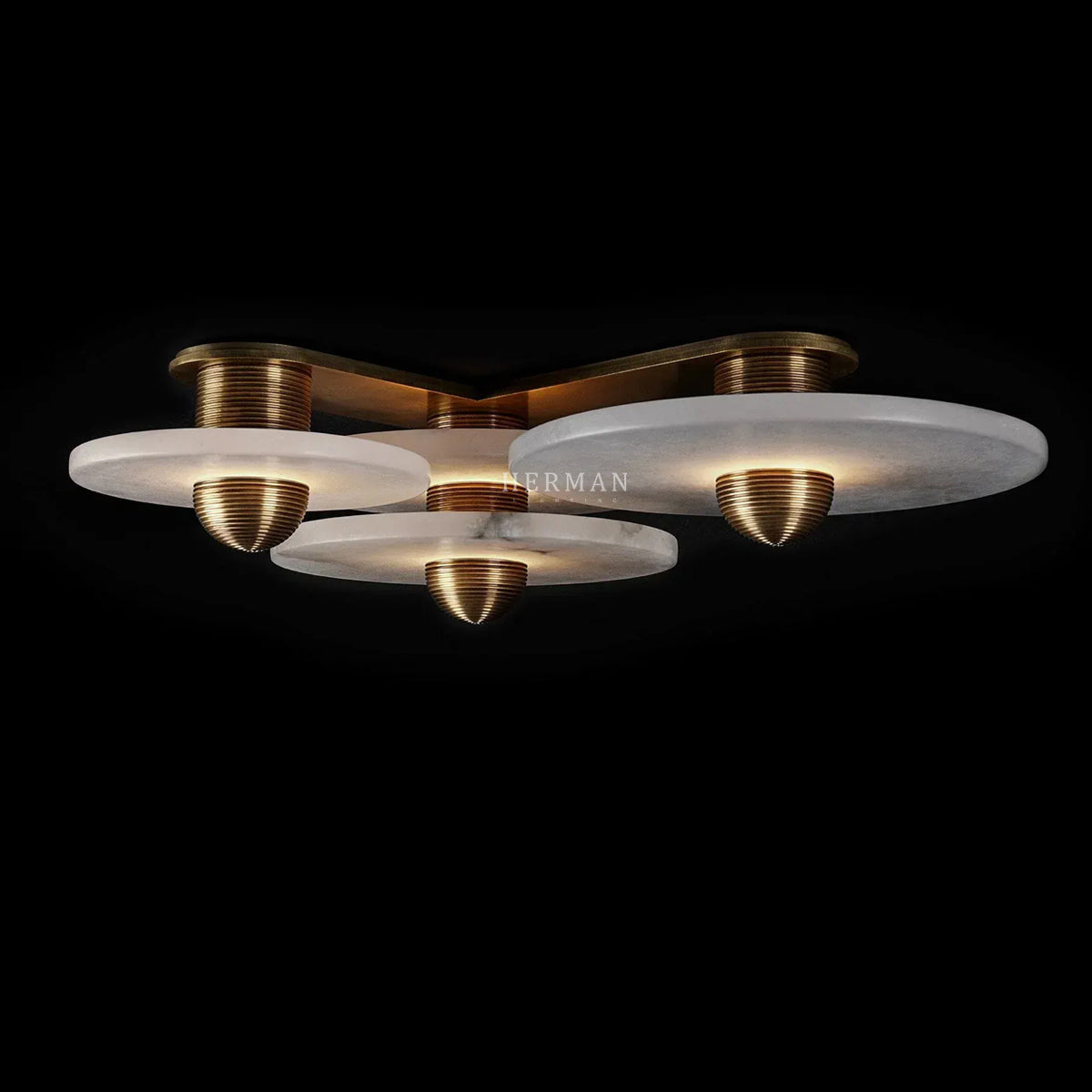 Median Alabaster Flush mount - 3 Surface