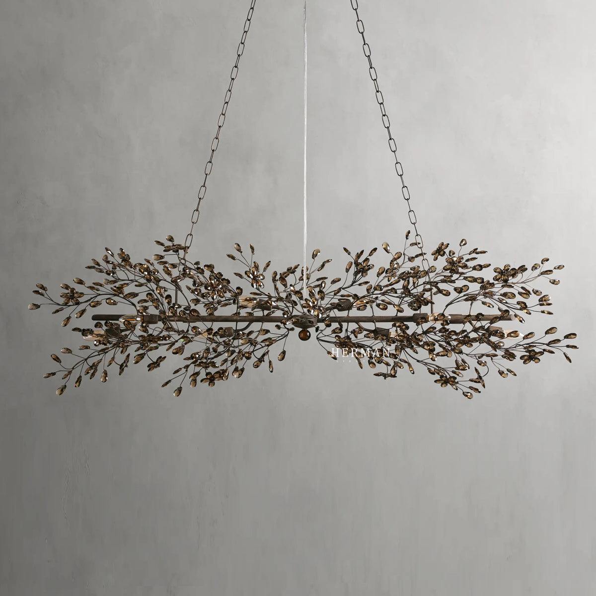 Fiore Colored Linear Chandelier 51" 68"