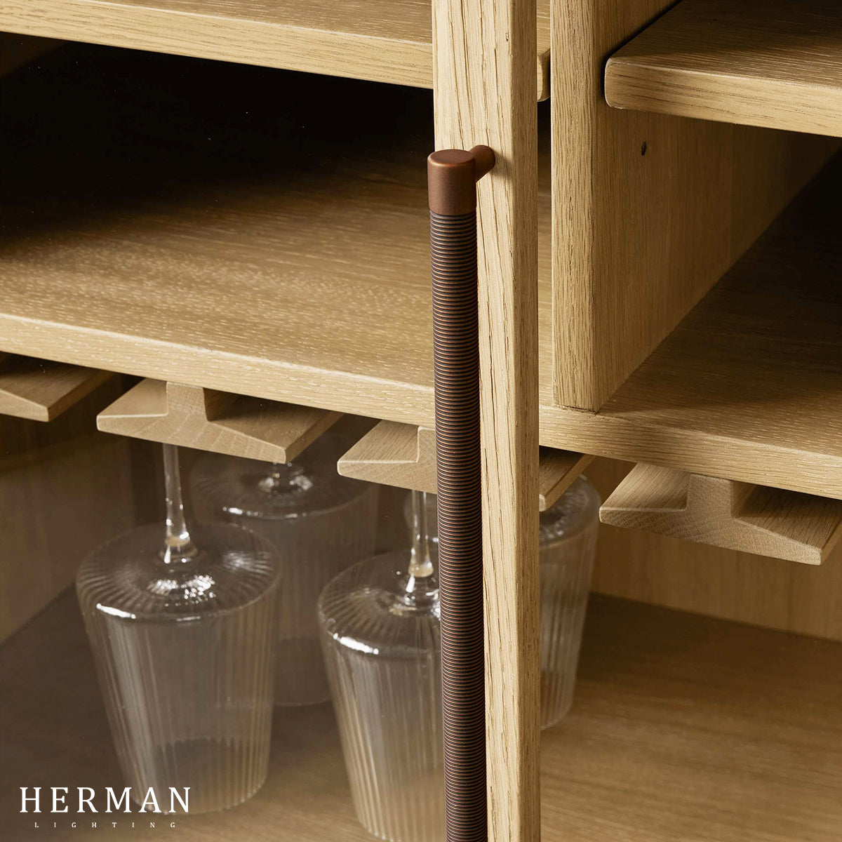 Hattie Low Bar Cabinet in Oak 36"W