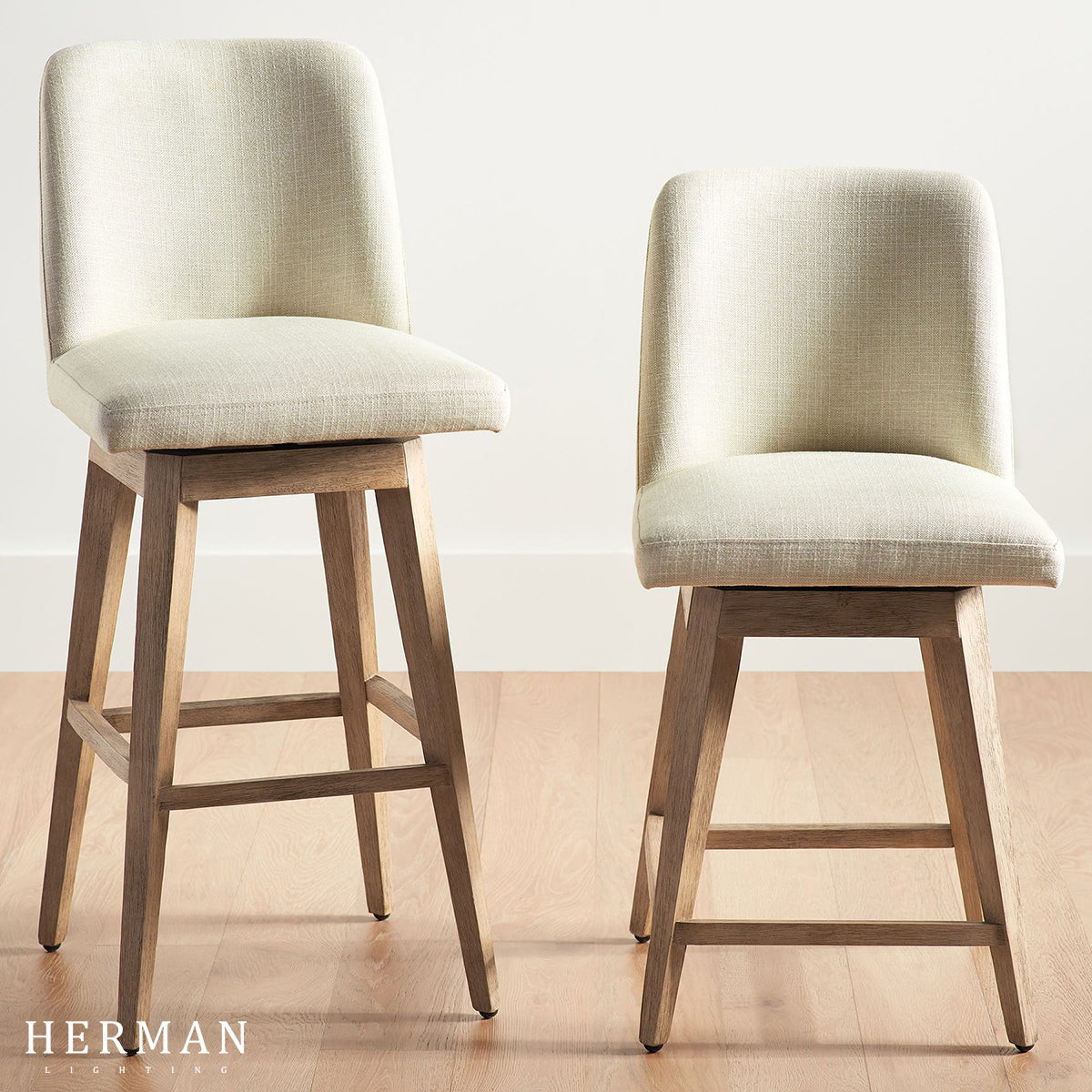 Layton Upholstered Swivel Stool