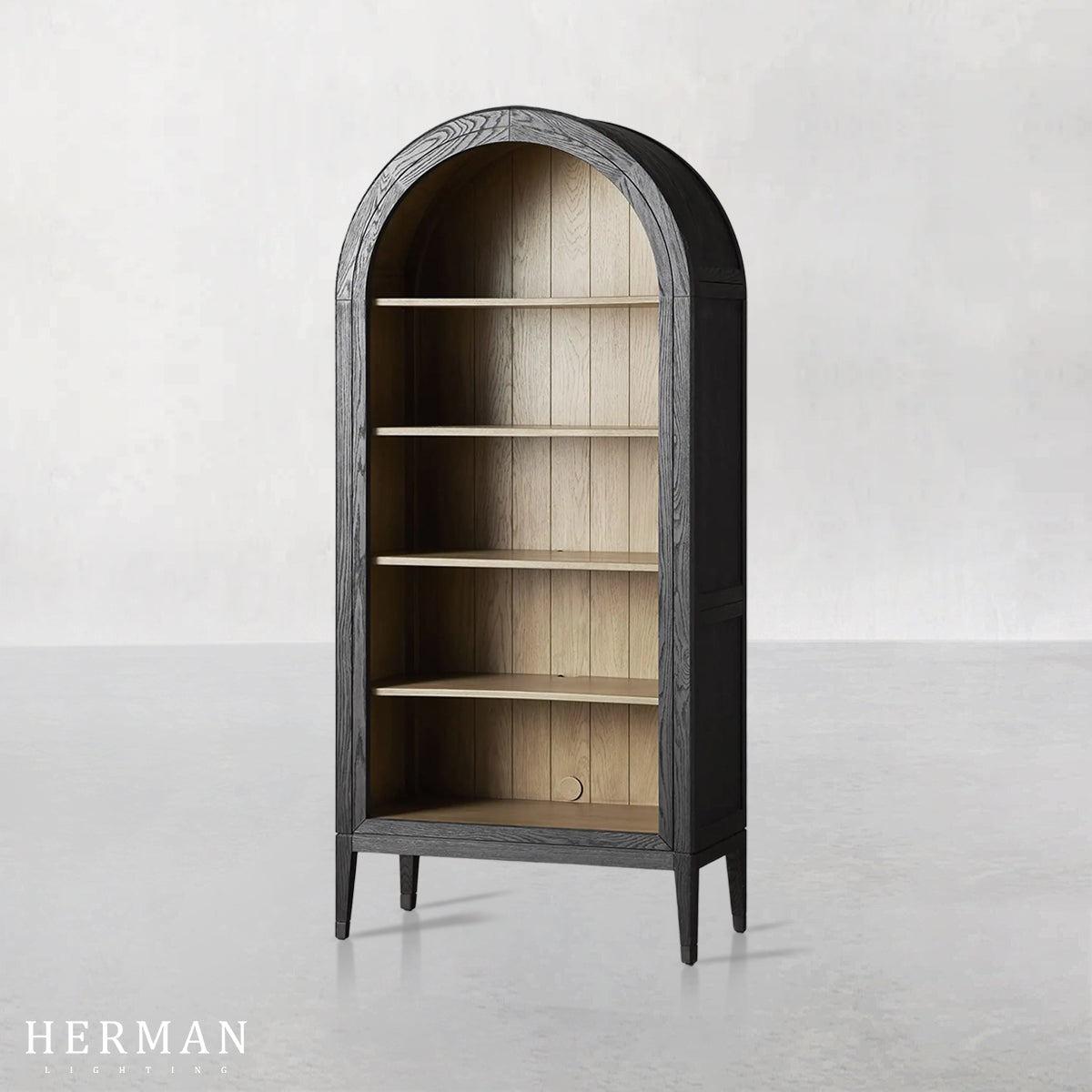 Hattie Open Bookcase in Oak 36"W 46"W